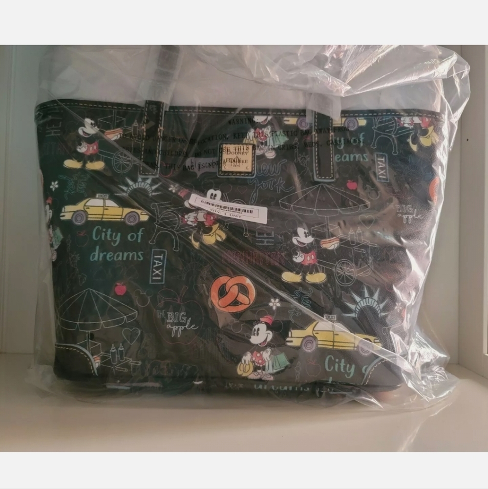 NWT Disney Dooney & Bourke Mickey Mouse Minnie New York Collection Tote Purse - Picture 2 of 8